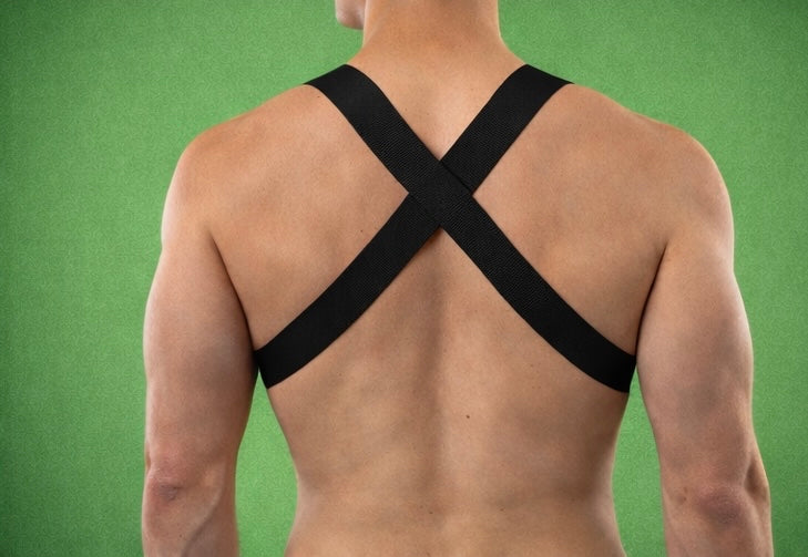 Simple Rainbow Elastic Pride Harness - Hand-Stoned