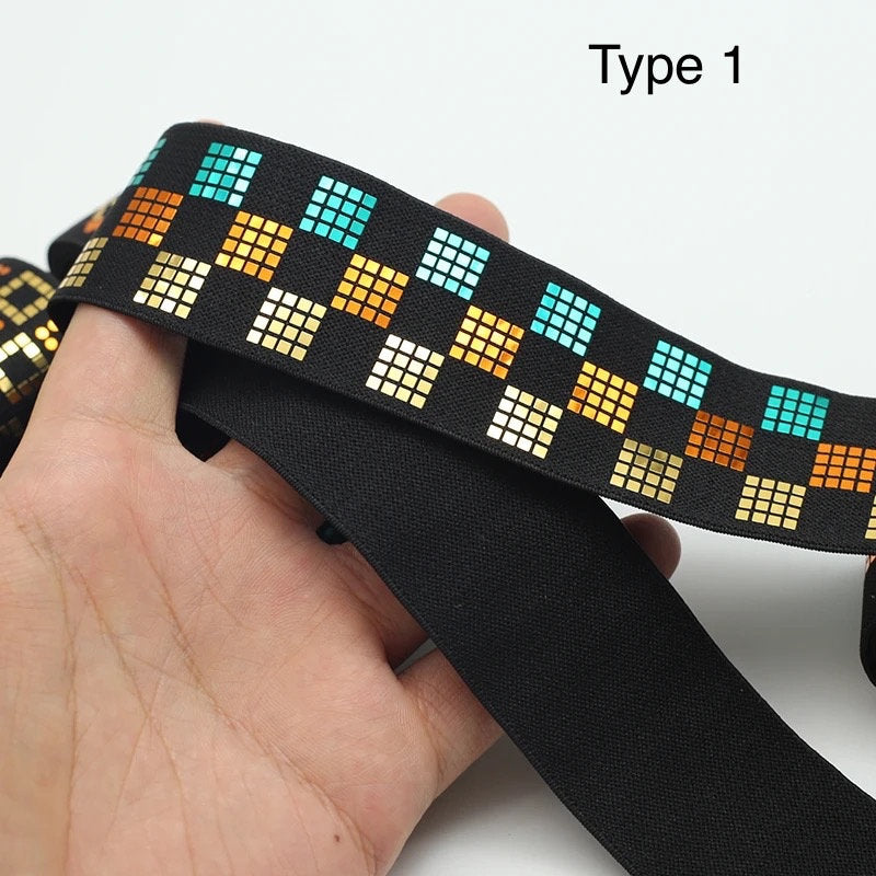 Kubisches elastisches Partygeschirr für Herren + Armband.