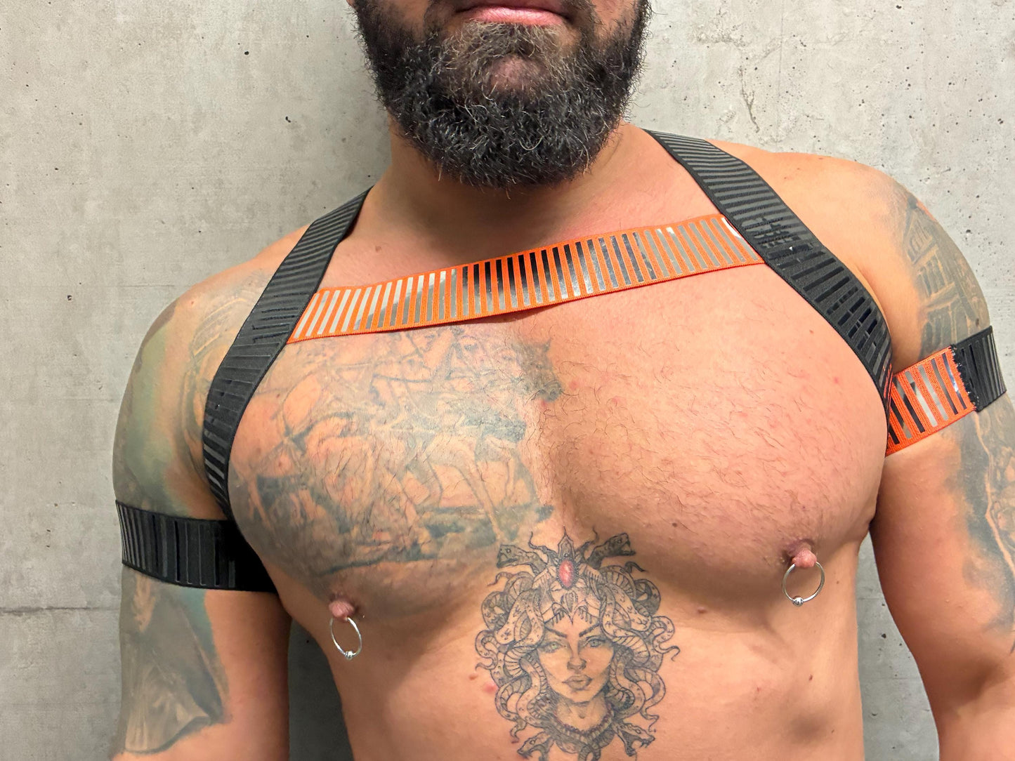 Elastic handmade male gay party outfit harness Halloween